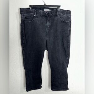 Torrid Crop Bombshell Skinny Jeans Plus Size 22 Womens Dark Wash Black Stretch